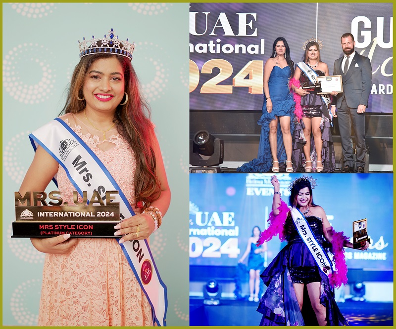 Mumbai Kandivali Girl and Dubai resident PAYAL JHA has been crowned Mrs. UAE International Style Icon in United Arab Emirates.